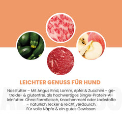 Angus Rind + Lamm Nassfutter für Adult Hunde