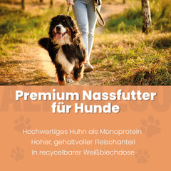 Monoprotein Huhn Nassfutter für Hunde