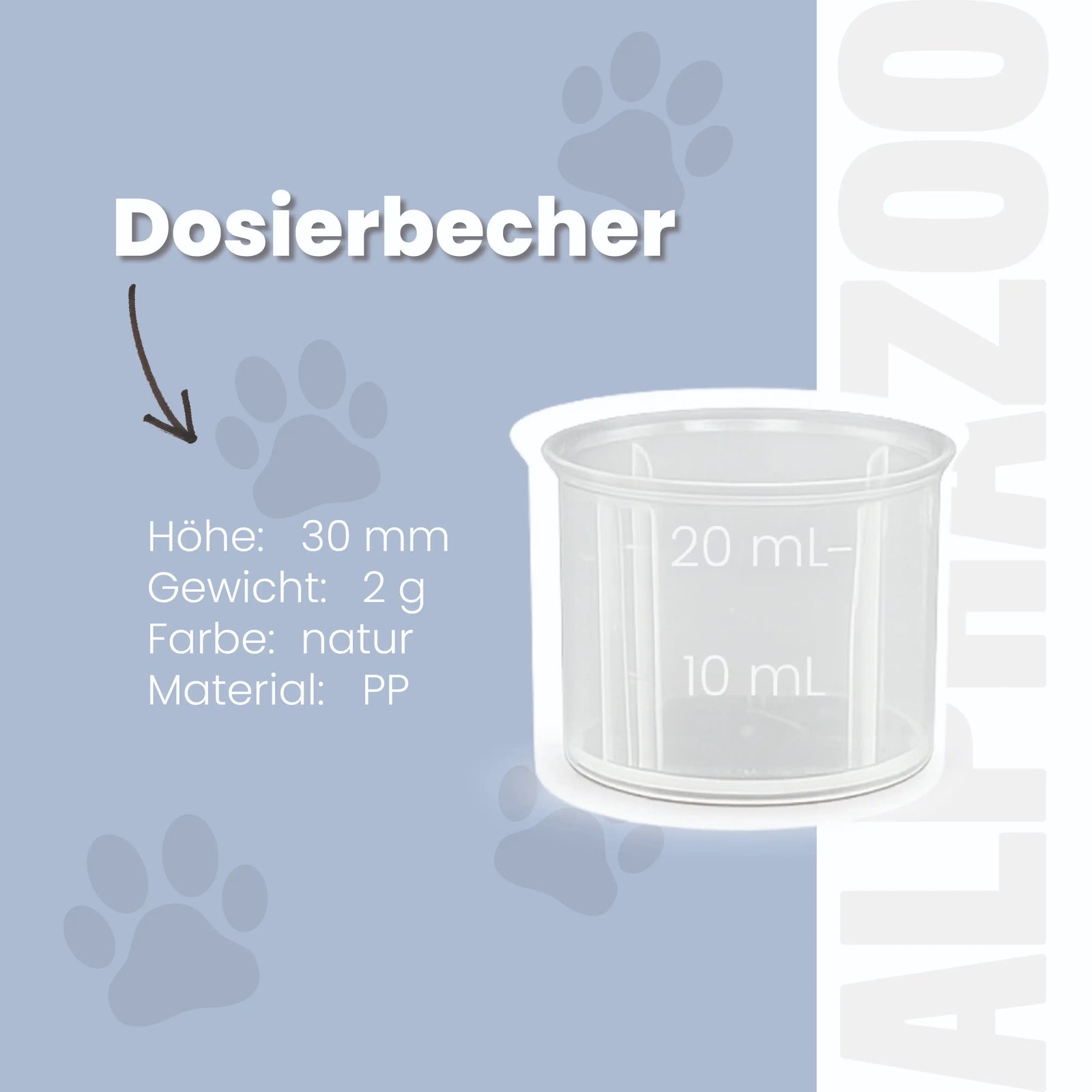 Messbecher für Futteröle