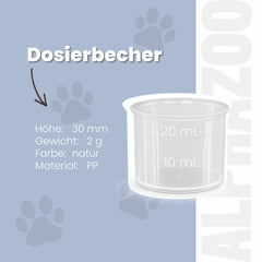 Messbecher für Futteröle