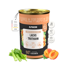 Lachs + Truthahn Nassfutter für Adult Hunde