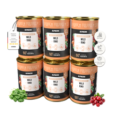 Wild + Rind Nassfutter für Adult Hunde